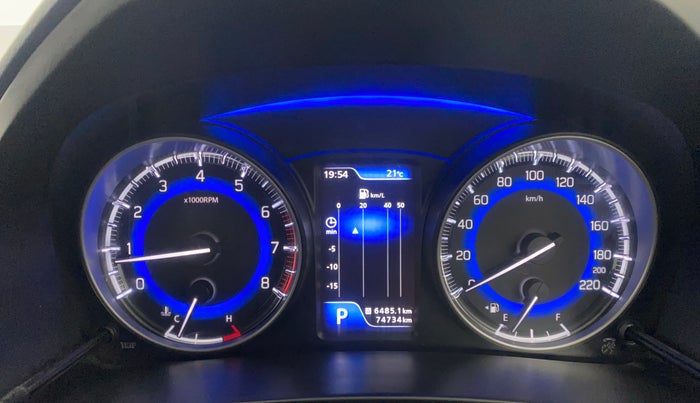 2021 Toyota Glanza G CVT, Petrol, Automatic, 74,697 km, Odometer Image