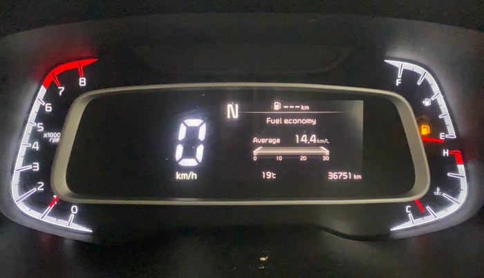 2022 KIA SONET HTX 1.0 IMT, Petrol, Manual, 36,717 km, Odometer Image