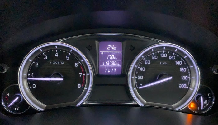 2018 Maruti Ciaz ALPHA 1.4 PETROL, Petrol, Manual, 1,13,780 km, Odometer Image