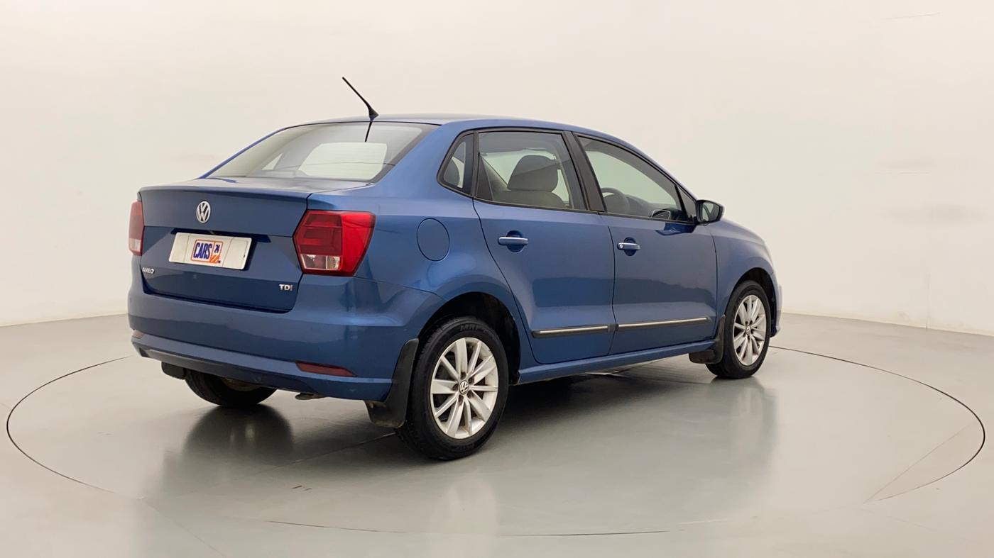 2016 Volkswagen Ameo HIGHLINE1.5L, Diesel, Manual, 1,17,305 km, Right Back Diagonal