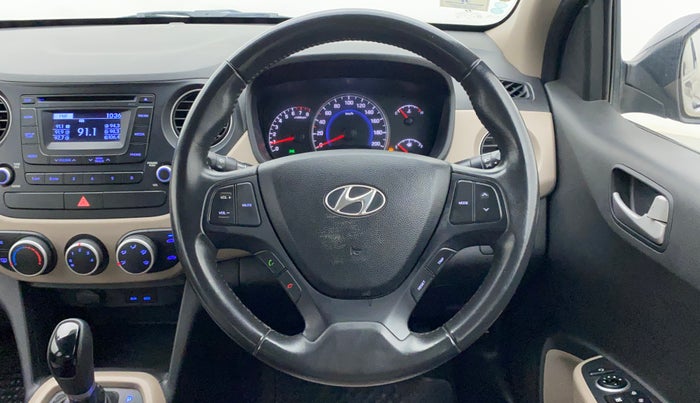 2015 Hyundai Grand i10 ASTA AT 1.2 KAPPA VTVT, Petrol, Automatic, 39,456 km, Steering Wheel Close Up