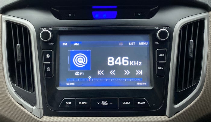 2017 Hyundai Creta SX PLUS AT 1.6 PETROL, Petrol, Automatic, 1,16,844 km, Infotainment System