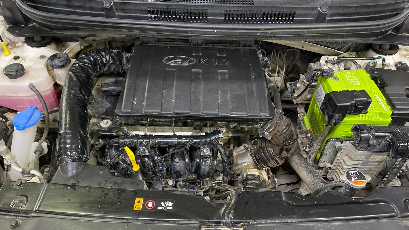 2024 Hyundai GRAND I10 NIOS SPORTZ AMT 1.2 KAPPA VTVT, Petrol, Automatic, 33,844 km, Engine View
