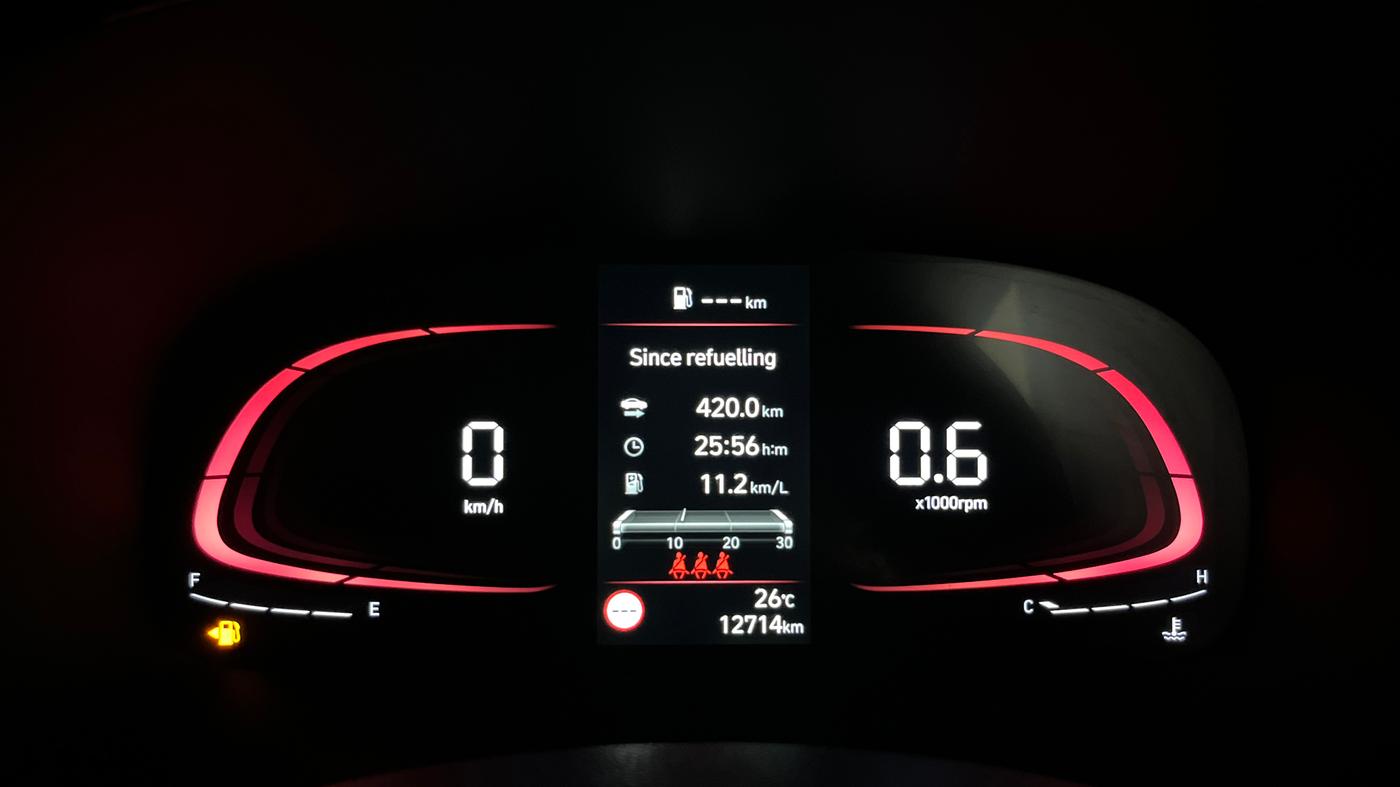 2024 Hyundai EXTER SX (O) Connect 1.2 MT Knight Edition Dual Tone, Petrol, Manual, 12,714 km, Odometer Image