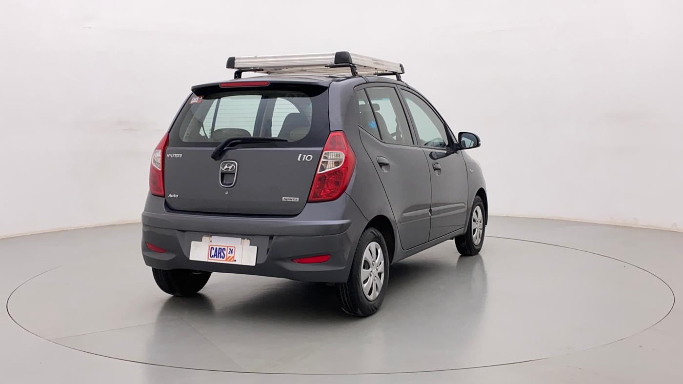 2011 Hyundai i10 SPORTZ 1.2 AT, Petrol, Automatic, 65,381 km, Right Back Diagonal