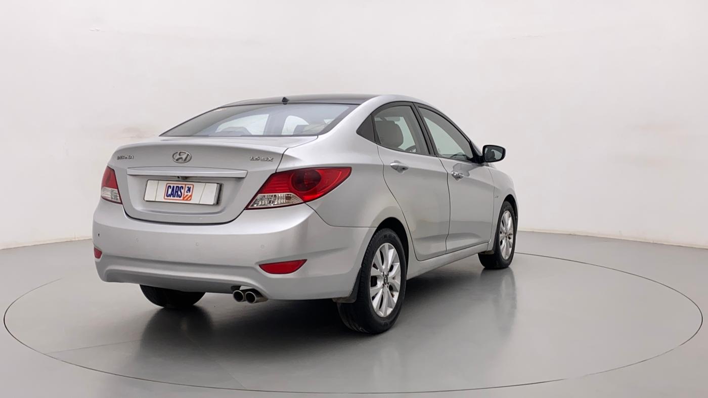 2014 Hyundai Verna FLUIDIC 1.6 VTVT SX AT, Petrol, Automatic, 1,07,887 km, Right Back Diagonal