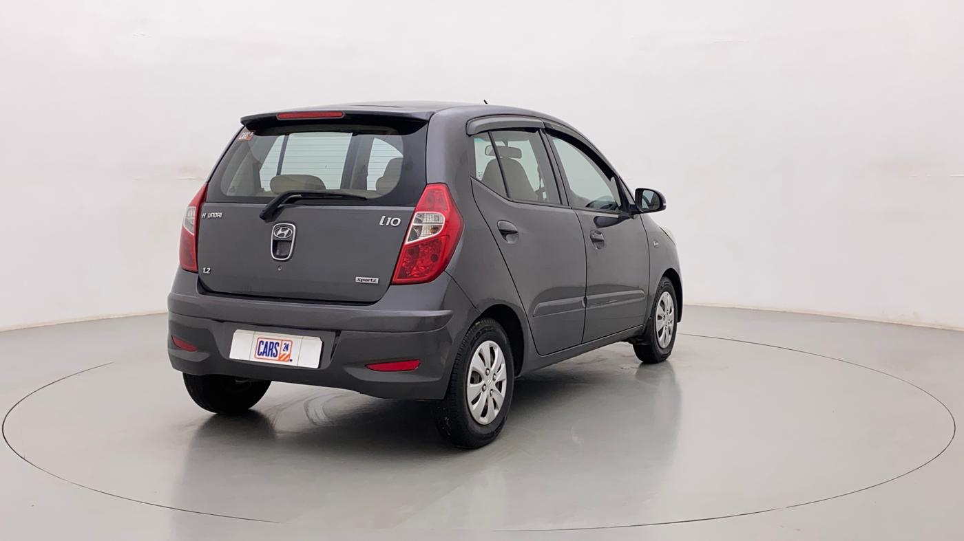 2012 Hyundai i10 SPORTZ 1.2, Petrol, Manual, 1,24,792 km, Right Back Diagonal