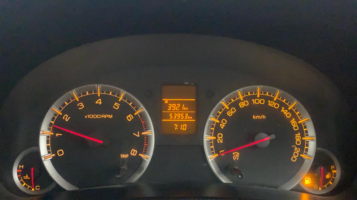 2012 Maruti Swift VXI, CNG, Manual, 53,950 km, Odometer Image