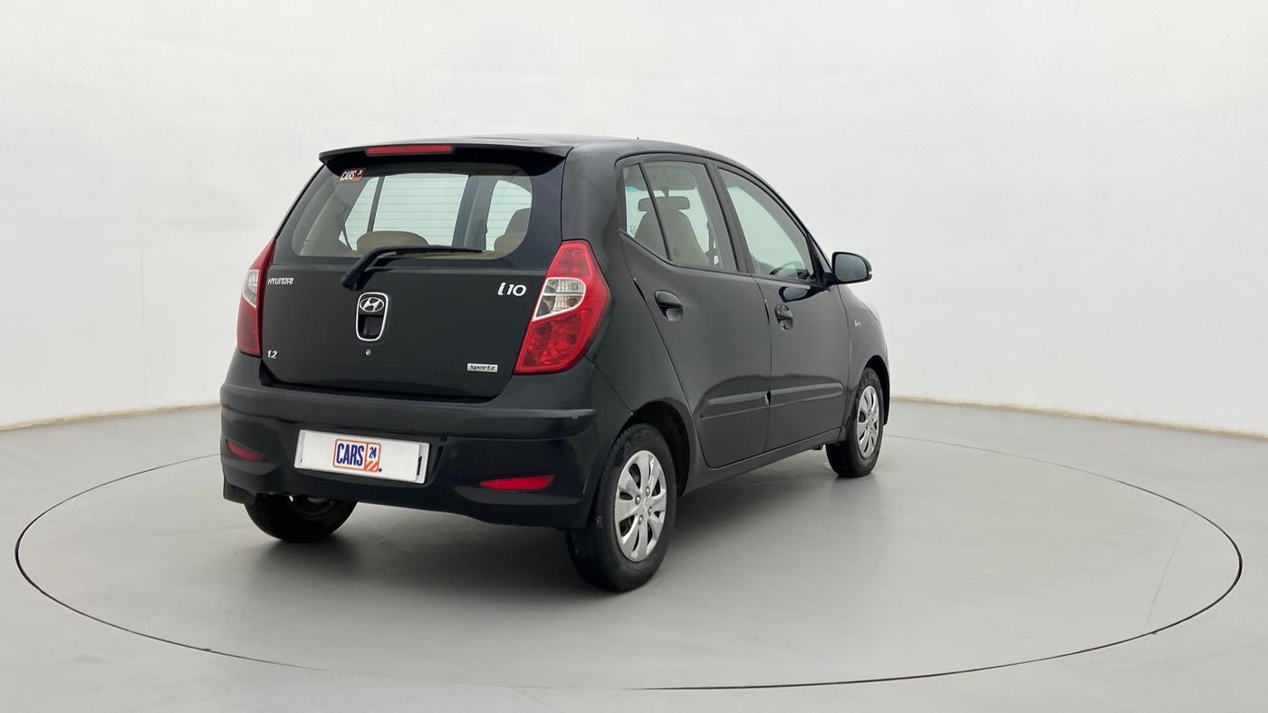 2012 Hyundai i10 SPORTZ 1.2, Petrol, Manual, 40,556 km, Right Back Diagonal