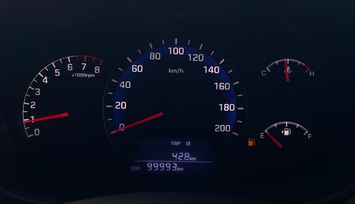 2016 Hyundai Xcent S 1.2, Petrol, Manual, 99,950 km, Odometer Image