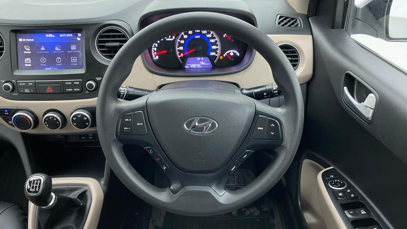 2019 Hyundai Grand i10 SPORTZ 1.2 KAPPA VTVT, Petrol, Manual, 49,973 km, Steering Wheel Close Up