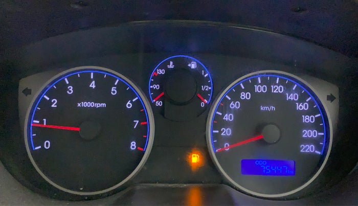 2011 Hyundai i20 MAGNA (O) 1.2, Petrol, Manual, 75,447 km, Odometer Image