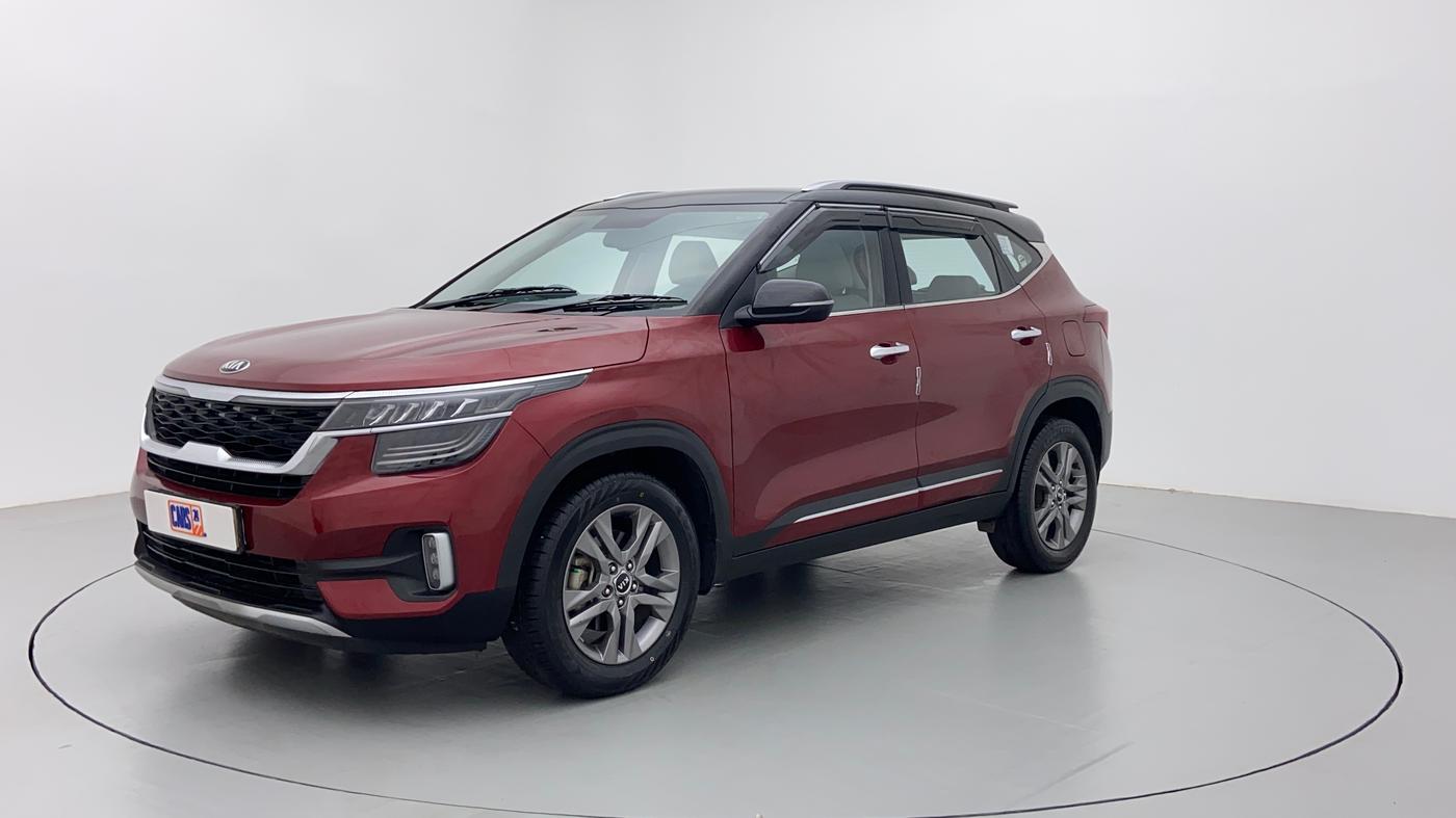 2019 KIA SELTOS HTX AT PETROL, Petrol, Automatic, 47,320 km, Left Front Diagonal (45- Degree) View