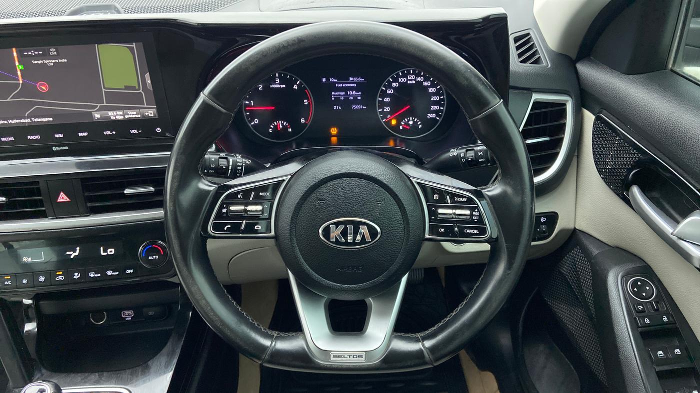 2020 KIA SELTOS HTX 1.5 DIESEL, Diesel, Manual, 75,091 km, Steering Wheel Close Up