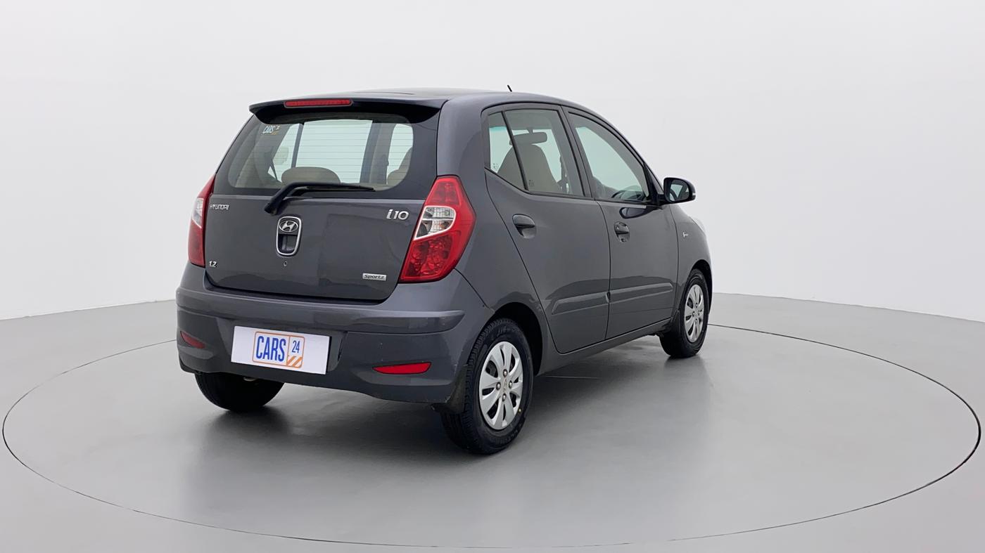 2010 Hyundai i10 SPORTZ 1.2, Petrol, Manual, 45,887 km, Right Back Diagonal