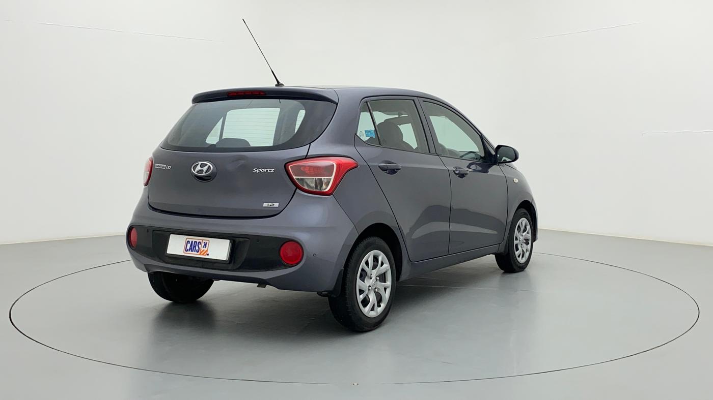 2017 Hyundai Grand i10 SPORTZ 1.2 KAPPA VTVT, Petrol, Manual, 78,124 km, Right Back Diagonal