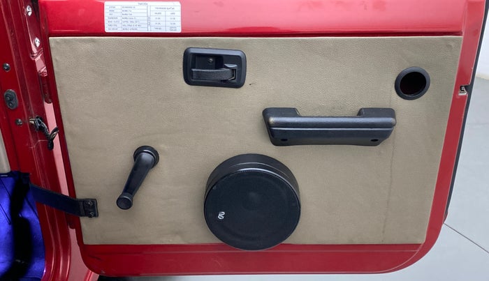 2015 Mahindra Thar CRDE 4X4 BS IV, Diesel, Manual, 41,493 km, Driver Side Door Panels Control