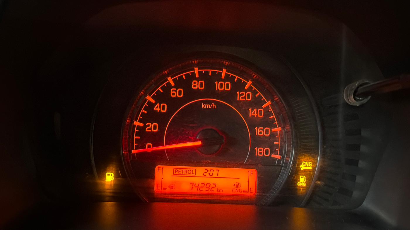 2023 Maruti New Wagon-R LXI CNG 1.0, CNG, Manual, 74,278 km, Odometer Image