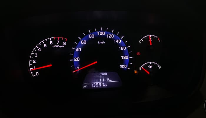 2014 Hyundai Xcent SX 1.2, Petrol, Manual, 73,994 km, Odometer Image