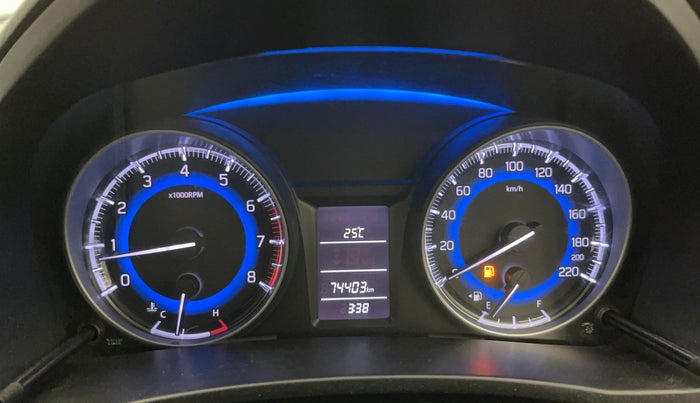 2017 Maruti Baleno DELTA PETROL 1.2, Petrol, Manual, 74,384 km, Odometer Image