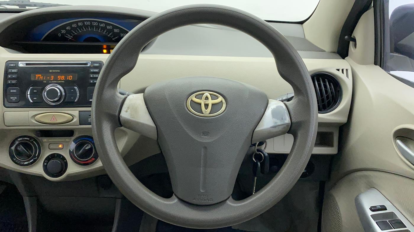2014 Toyota Etios G, Petrol, Manual, 87,218 km, Steering Wheel Close Up