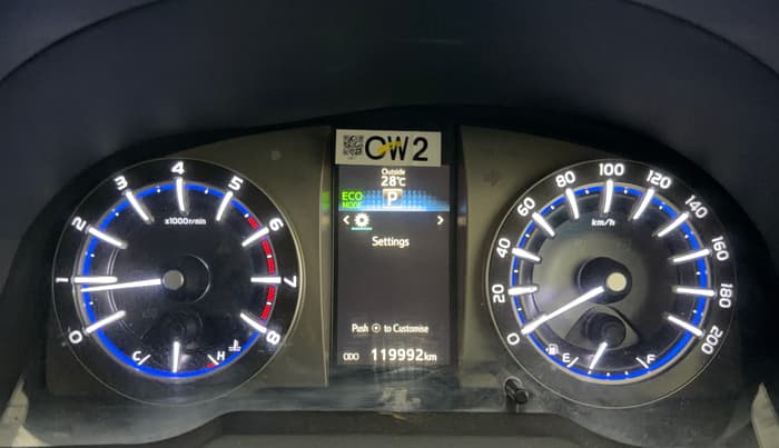 2016 Toyota Innova Crysta 2.7 ZX AT 7 STR, Petrol, Automatic, 1,19,991 km, Odometer Image