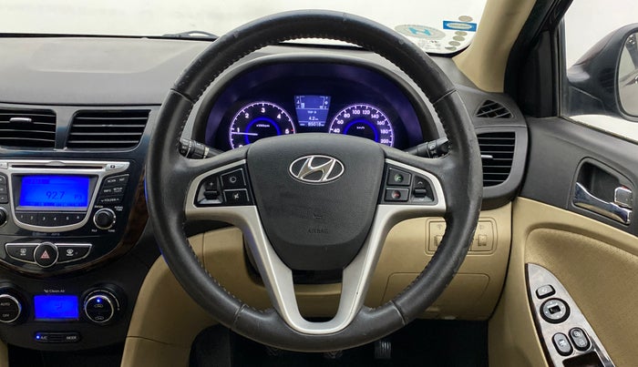 2013 Hyundai Verna FLUIDIC 1.6 CRDI SX OPT, Diesel, Manual, 85,018 km, Steering Wheel Close Up
