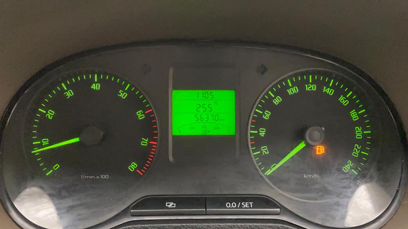 2012 Skoda Rapid AMBITION 1.6 MPI MT PLUS, Petrol, Manual, 56,370 km, Odometer Image
