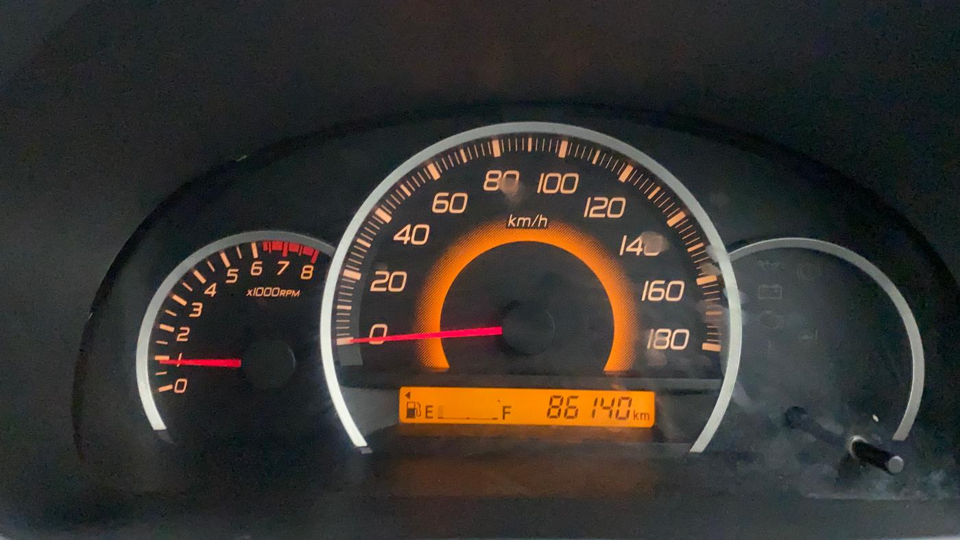 2012 Maruti Wagon R 1.0 VXI, Petrol, Manual, 86,140 km, Odometer Image