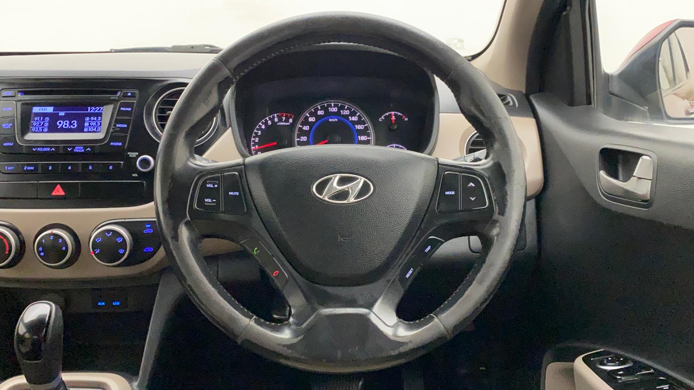 2014 Hyundai Grand i10 ASTA AT 1.2 KAPPA VTVT, Petrol, Automatic, 79,973 km, Steering Wheel Close Up