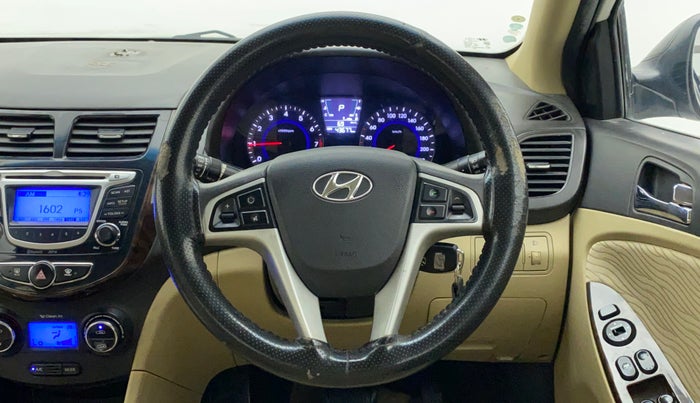 2014 Hyundai Verna FLUIDIC 1.6 VTVT SX AT, Petrol, Automatic, 43,677 km, Steering Wheel Close Up
