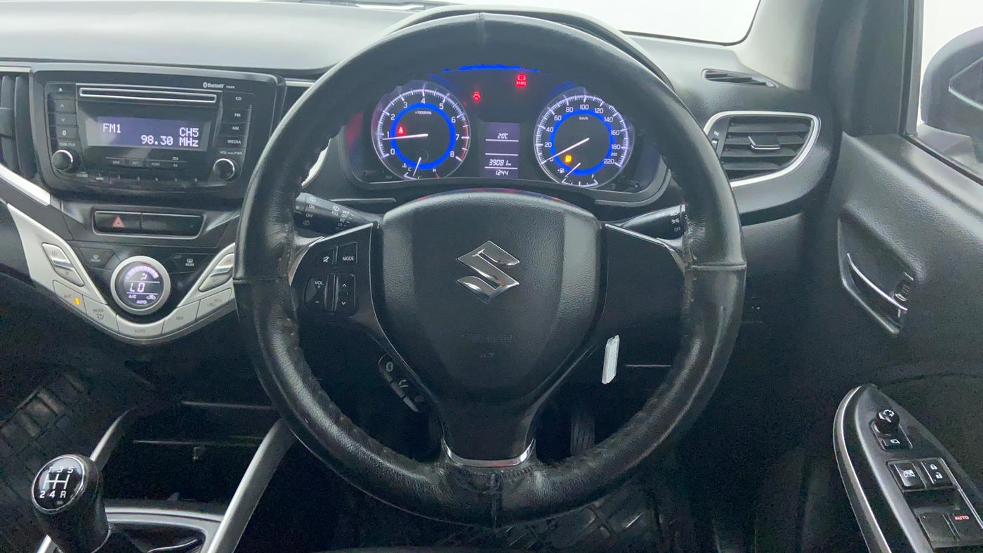 2016 Maruti Baleno DELTA 1.2 K12, Petrol, Manual, 39,256 km, Steering Wheel Close Up