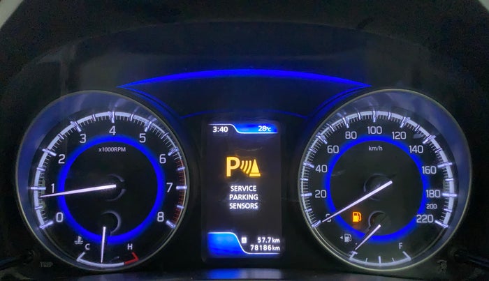 2017 Maruti Baleno ALPHA PETROL 1.2, Petrol, Manual, 78,186 km, Odometer Image