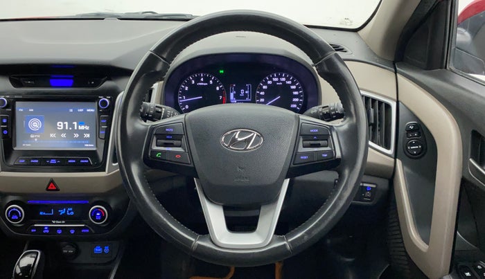 2018 Hyundai Creta SX PLUS AT 1.6 PETROL, Petrol, Automatic, 1,41,980 km, Steering Wheel Close Up