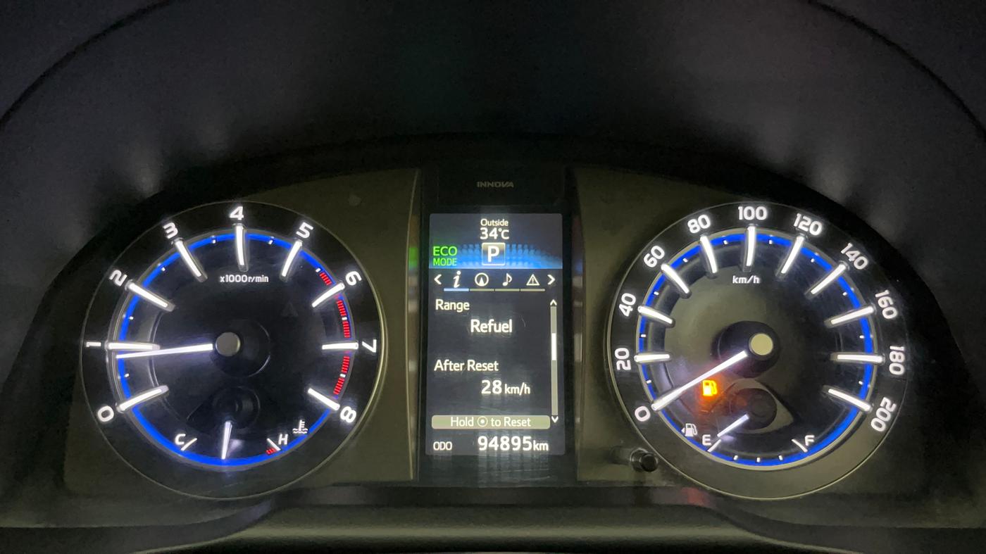 2020 Toyota Innova Crysta 2.7 ZX AT 7 STR, Petrol, Automatic, 94,982 km, Odometer Image