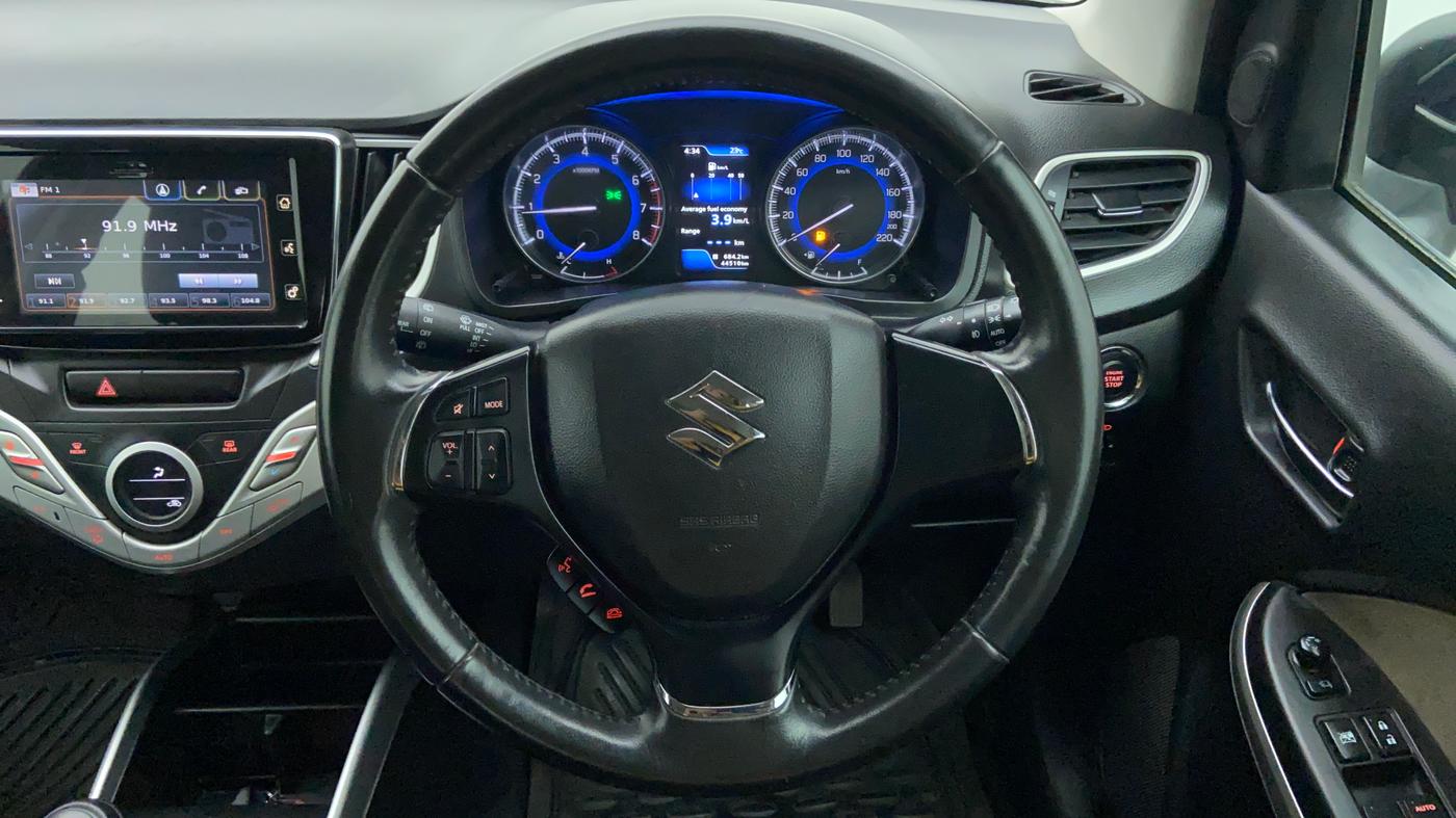 2015 Maruti Baleno ALPHA PETROL 1.2, Petrol, Manual, 44,873 km, Steering Wheel Close Up