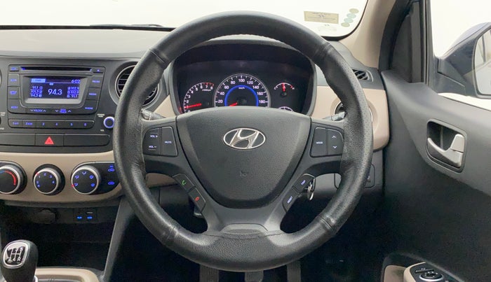 2015 Hyundai Grand i10 SPORTZ 1.2 KAPPA VTVT, Petrol, Manual, 22,267 km, Steering Wheel Close Up