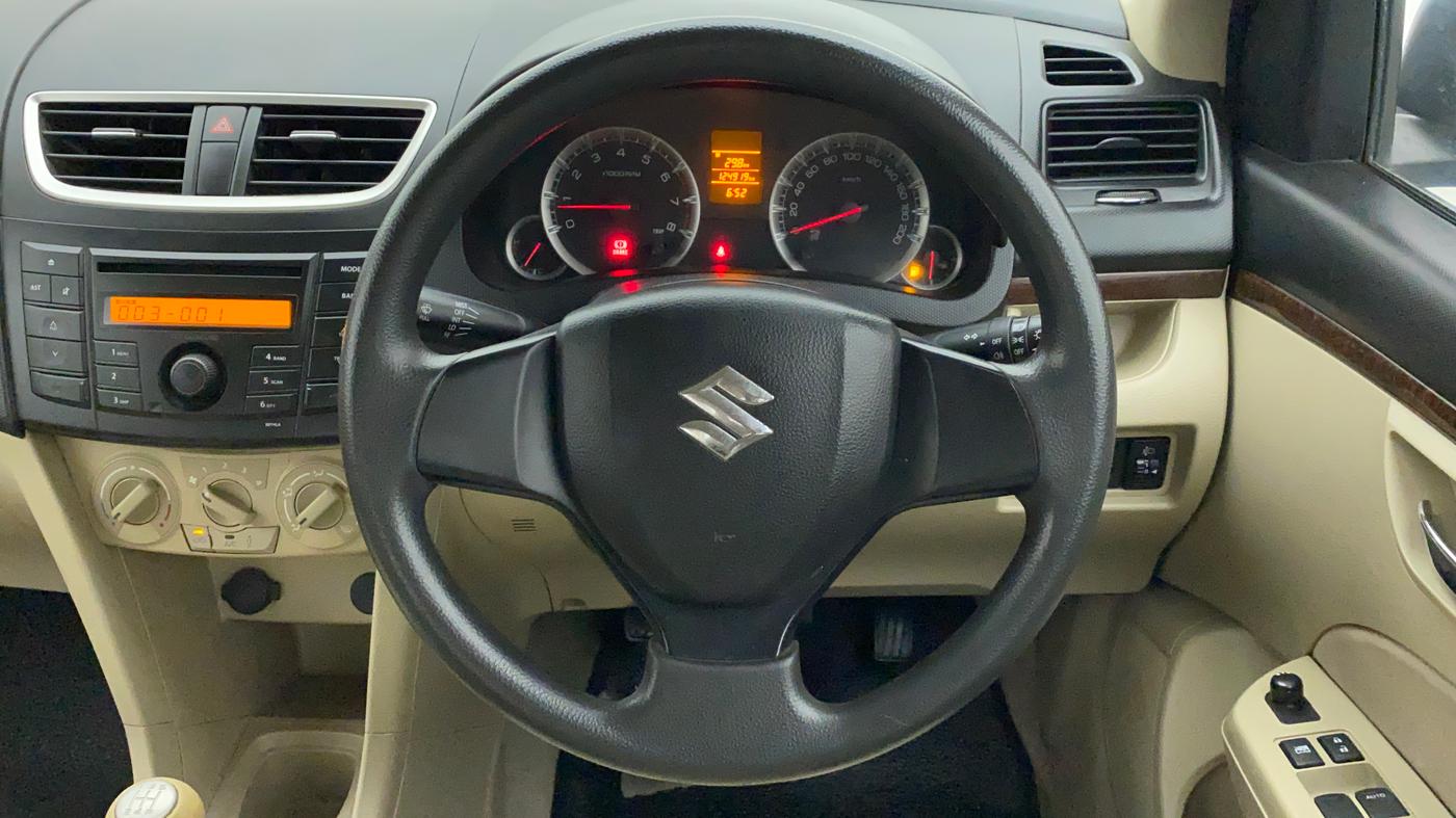 2012 Maruti Swift Dzire VXI, Petrol, Manual, 1,24,919 km, Steering Wheel Close Up