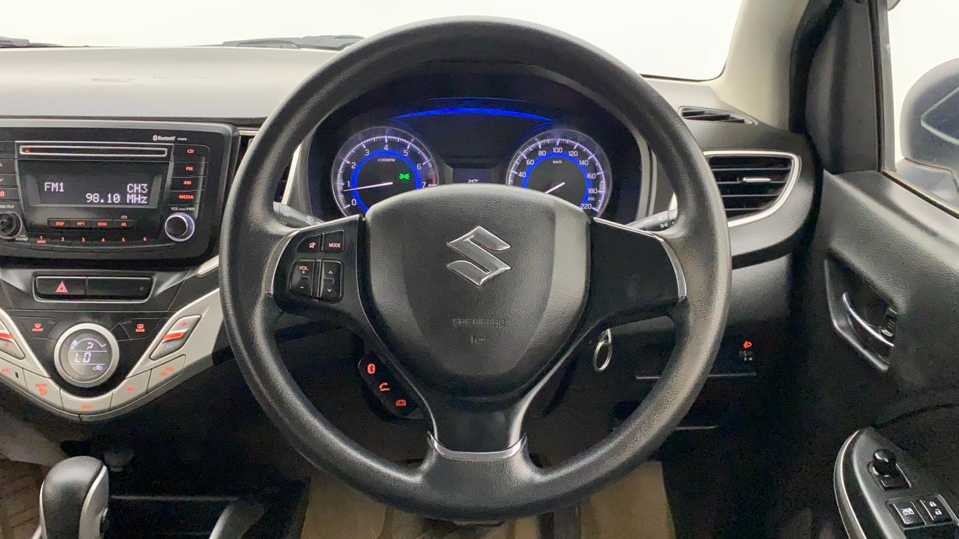 2017 Maruti Baleno DELTA CVT PETROL 1.2, Petrol, Automatic, 58,666 km, Steering Wheel Close Up