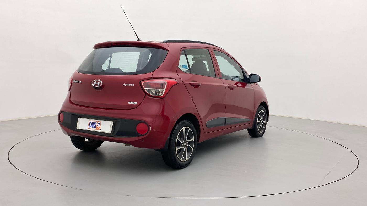 2017 Hyundai Grand i10 SPORTZ (O) AT 1.2 KAPPA VTVT, Petrol, Automatic, 40,570 km, Right Back Diagonal