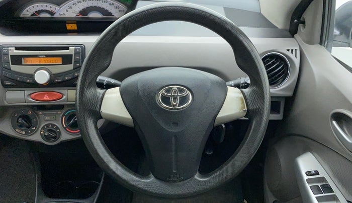 2011 Toyota Etios V, Petrol, Manual, 47,171 km, Steering Wheel Close Up