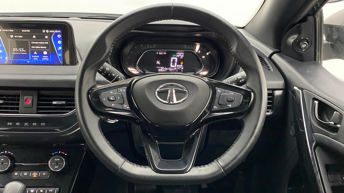 2021 Tata NEXON XZA+(O) DARK EDITION 1.2 RTN, Petrol, Automatic, 19,004 km, Steering Wheel Close Up