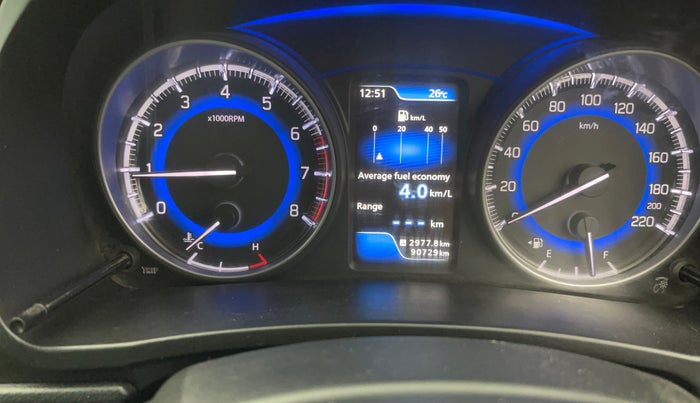 2016 Maruti Baleno ALPHA PETROL 1.2, Petrol, Manual, 90,757 km, Odometer Image