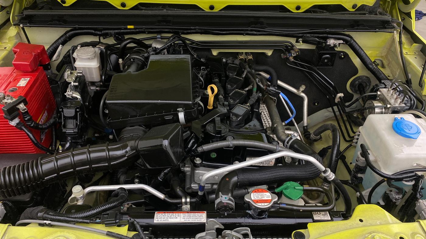 2023 Maruti JIMNY ALPHA ALL GRIP PRO MT DUAL TONE, Petrol, Manual, 7,617 km, Engine View