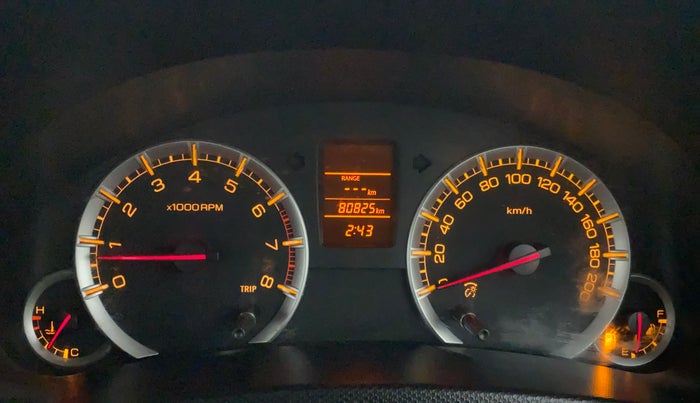 2012 Maruti Swift VXI, Petrol, Manual, 80,825 km, Odometer Image