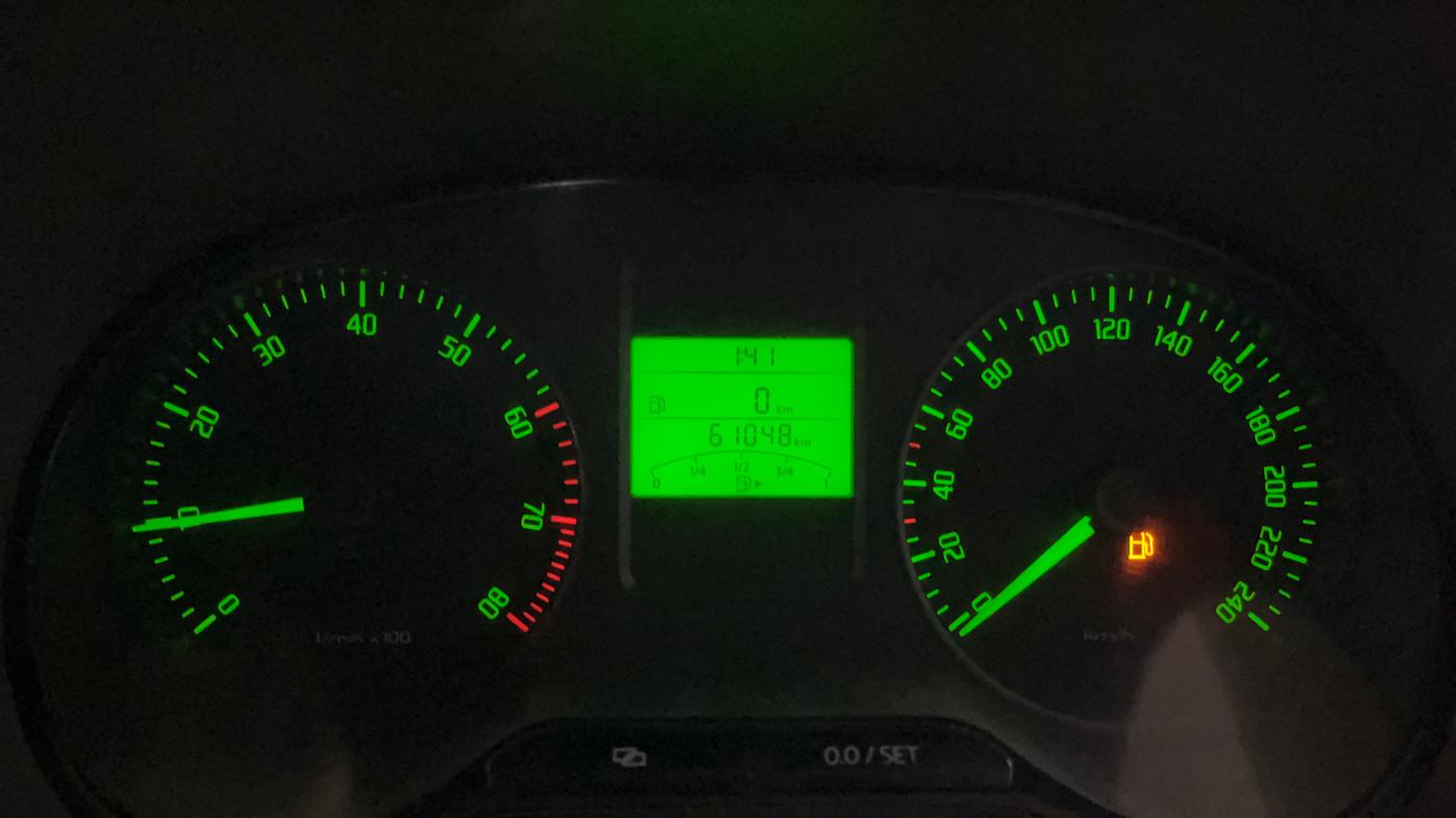 2014 Skoda Rapid AMBITION 1.6 MPI MT PLUS, Petrol, Manual, 61,039 km, Odometer Image