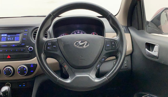 2016 Hyundai Grand i10 ASTA AT 1.2 KAPPA VTVT, Petrol, Automatic, 93,065 km, Steering Wheel Close Up