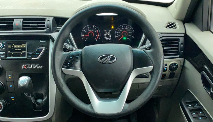 2017 Mahindra Kuv100 K6 PLUS D 6 STR, Diesel, Manual, 1,23,152 km, Steering Wheel Close Up
