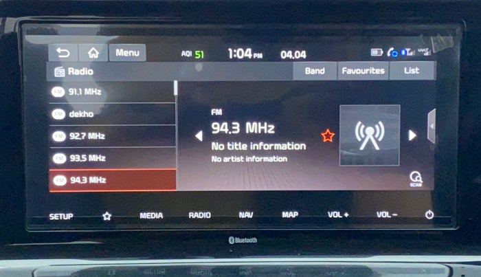2020 KIA SELTOS GTX 1.4 GDI AT PETROL, Petrol, Automatic, 13,689 km, Infotainment System