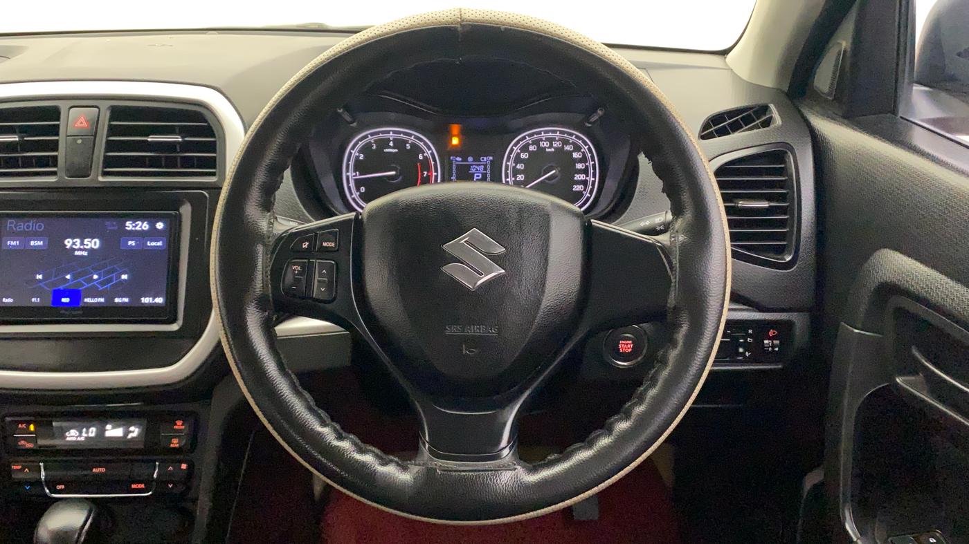 2021 Maruti Vitara Brezza VXI AT SHVS, Petrol, Automatic, 74,106 km, Steering Wheel Close Up